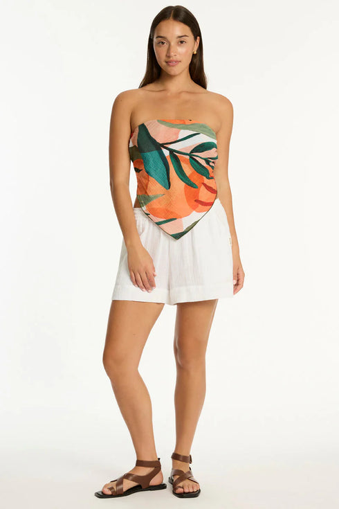 Sea Level Tropaluxe Scarf Crop Top Ot